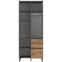 Furniture To Go Darwin 2 Door 2 Drawer Green Wardrobe - Size: 2 Door, 2 Drawer - Wilko - thumbnail 4
