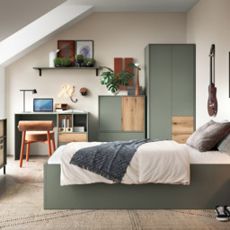 Furniture To Go Darwin 2 Door 2 Drawer Green Wardrobe - Size: 2 Door, 2 Drawer - Wilko - thumbnail 5