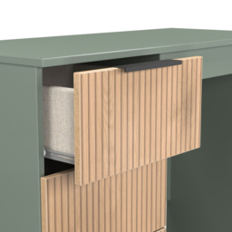Crowndale Java 3 Drawer Slatt Effect and Reed Green Vanity Unit - Size: 39 x 93 x 80cm - Wilko - thumbnail 6