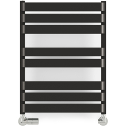 Terma Warp T Bold Matt Black Heated Towel Rail 1569 BTU 655 x 500mm - Size: 65.5 x 50 x 11.2cm - Wilko - thumbnail 4