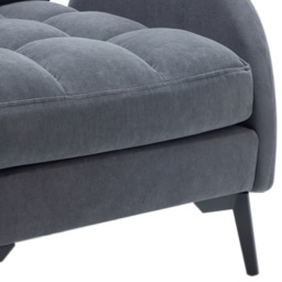 Living and Home Grey Recliner Armchair with Footstool - Size: Single - Wilko - thumbnail 5