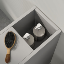 Kleankin 2 Drawer Grey Slim Bathroom Storage Unit with Wheels - Size: 68.5 cm x 18.0 cm x 30.0 cmcm - Wilko - thumbnail 6