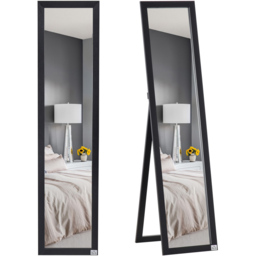 Portland Black Frame Full Length Mirror 37 x 154cm - Size: 154 x 37cm - Wilko - thumbnail 4