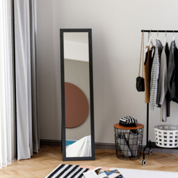 Portland Black Frame Full Length Mirror 37 x 154cm - Size: 154 x 37cm - Wilko - thumbnail 3