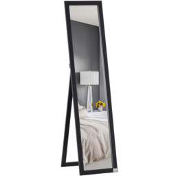 Portland Black Frame Full Length Mirror 37 x 154cm - Size: 154 x 37cm - Wilko - thumbnail 1