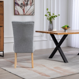 Artemis Home Carrara Set of 2 Light Grey Pienza Fabric Dining Chairs - Wilko - thumbnail 7