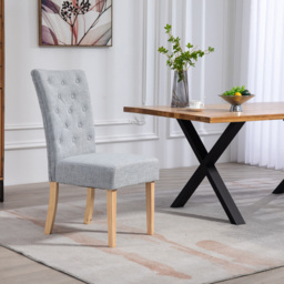 Artemis Home Carrara Set of 2 Light Grey Pienza Fabric Dining Chairs - Wilko - thumbnail 4