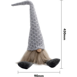 St Helens Grey Gonk Christmas Decoration 43cm - Size: 9 x 9 x 43cm - Wilko - thumbnail 7
