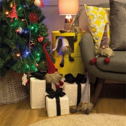 St Helens Grey Gonk Christmas Decoration 43cm - Size: 9 x 9 x 43cm - Wilko - thumbnail 6