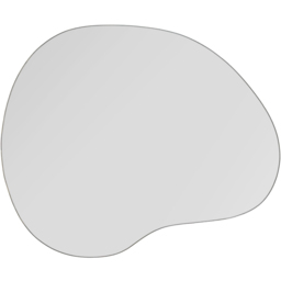 MirrorOutlet The Lapillus Frameless Pebble Wall Mirror 120 x 100cm - Clear - Wilko - thumbnail 4