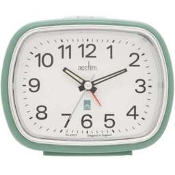 Acctim Camille Sage Alarm Clock 9cm - Size: 6 x 11 x 9cm - Green - Wilko - thumbnail 1