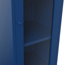 LPD Home Frank Single Door Classic Blue Glass Display Cabinet - Size: 180.5 x 37 x 35cm - Wilko - thumbnail 6
