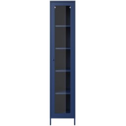 LPD Home Frank Single Door Classic Blue Glass Display Cabinet - Size: 180.5 x 37 x 35cm - Wilko - thumbnail 3