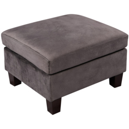 Brooklyn Mottled Mink Brushed Velvet Footstool - Size: 59 x 68 x 51cm - Brown - Wilko - thumbnail 3