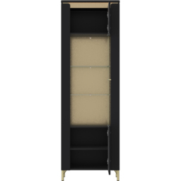 Furniture To Go Genoa Vitrin Single Door Black Cabinet - Wilko - thumbnail 4