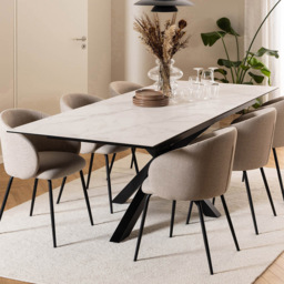 Florence Heaven Ceramic 8 Seater Extendable Dining Table White - Furniture To Go - Wilko - thumbnail 1
