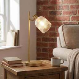 Gold Sorrento Glass Dome Table Lamp - Size: 25 x 48 x 16cm - Wilko - thumbnail 5