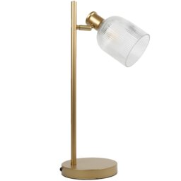 Gold Sorrento Glass Dome Table Lamp - Size: 25 x 48 x 16cm - Wilko - thumbnail 1