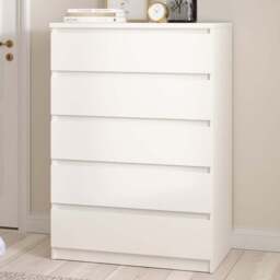 Florence Naia 5 Drawer White Chest of Drawers - Furniture To Go - Wilko - thumbnail 1