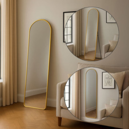 Neo Copper Metal Frame Full Length Mirror 40 x 150cm - Size: 40 x 150 x 2cm - Gold - Wilko - thumbnail 6