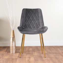 Furniturebox Elissa Cesano Marble Effect 2 Seater Round Dining Set White Grey and Gold - Wilko - thumbnail 5