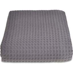 Allure Home Fashions Hotel Graphite Waffle Throw Blanket 225 x 250cm - Grey - Wilko - thumbnail 1