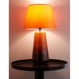 Kliving Orange Shade Orange Glazed Ceramic Table Lamp - Size: 44.5 x 25 x 25cm - Wilko - thumbnail 4