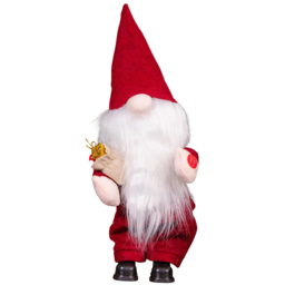 Samuel Alexander Red Musical Walking Gonk Christmas Decoration 35cm - Size: 35 x 14 x 7cm - Wilko