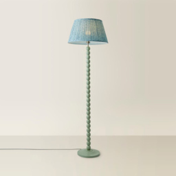 ValueLights Leaf Pleated Shade Pastel Green Bobbin LED Floor Lamp with Bulb - Size: 150 x 45 x 45cm - Wilko - thumbnail 5