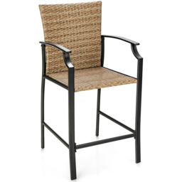 Costway PE Rattan Bar Stool Set of 4 - Wilko - thumbnail 4