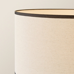 ValueLights Hiru 3 Shelf Black Trim Linen Shade Floor Lamp and Bulb - Cream - Wilko - thumbnail 4