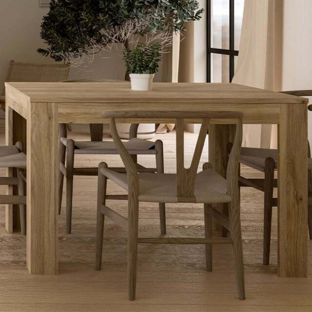 Florence Grafton 6 Seater Oak Extending Dining Table - Brown - Furniture To Go - Wilko - image 1