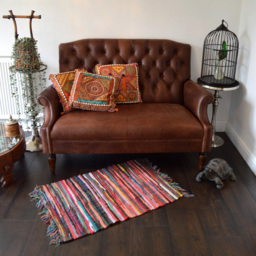 Allure Home Fashions Chindi Recycled Rag Rug with Fringe 50 x 80cm - Multi - Wilko - thumbnail 3