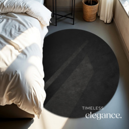 tectake Zonelle Black Short Pile Ultra Soft Rug 120 x 120cm - Size: 66 x 57 x 146cm - Silver - Wilko - thumbnail 7