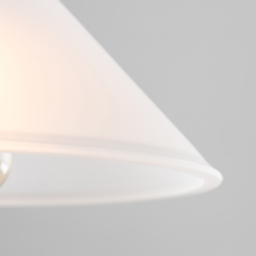 ValueLights Tapered Dome Frosted Pendant Glass Shade - Size: 14.5 x 30 x 30cm - White - Wilko - thumbnail 4
