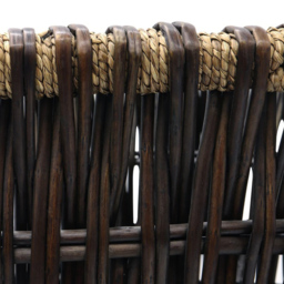 JVL Dark Willow Brown Log Basket with Metal Handles 35 x 55 x 44cm - Size: 55 x 43 x 35cm - JVL Homewares - Wilko - thumbnail 7