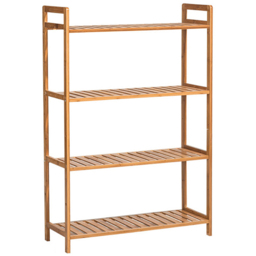 Living and Home 4 Shelf Natural Large Bookshelf - Brown - Wilko - thumbnail 2