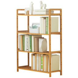 Living and Home 4 Shelf Natural Large Bookshelf - Brown - Wilko - thumbnail 6