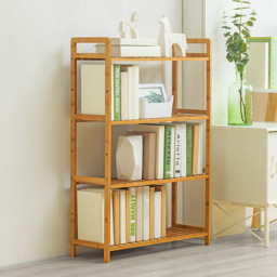 Living and Home 4 Shelf Natural Large Bookshelf - Brown - Wilko - thumbnail 3