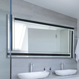Dalton Triple Edge Black All Glass Full Length Mirror 174 x 85cm - MirrorOutlet - Wilko - thumbnail 7