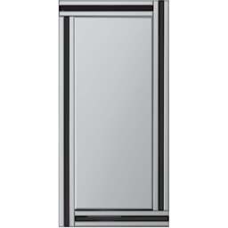 Dalton Triple Edge Black All Glass Full Length Mirror 174 x 85cm - MirrorOutlet - Wilko