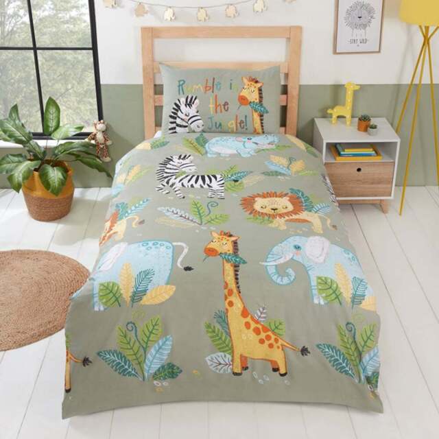 Rapport Home Rumble In The Jungle Toddler Multicolour Duvet Cover Set - Wilko - image 1