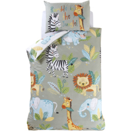 Rapport Home Rumble In The Jungle Toddler Multicolour Duvet Cover Set - Wilko - thumbnail 3