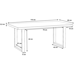Florence Atlantic Artisan Oak Coffee Table - Size: 45 x 110 x 60cm - Brown - Furniture To Go - Wilko - thumbnail 6
