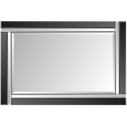MirrorOutlet Aston Black Wall Mirror 91 x 61cm - Wilko - thumbnail 1