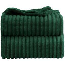 Velosso Bellissima Emerald Plush Throw 305 x 305cm - Size: 305 x 305 x 1cm - Wilko - thumbnail 1