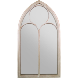 MirrorOutlet Somerley Chapel Arched Garden Mirror 150 x 81cm - Size: 150 x 81 x 3cm - Grey - Wilko - thumbnail 1
