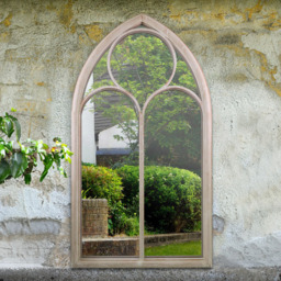 MirrorOutlet Somerley Chapel Arched Garden Mirror 150 x 81cm - Size: 150 x 81 x 3cm - Grey - Wilko - thumbnail 7
