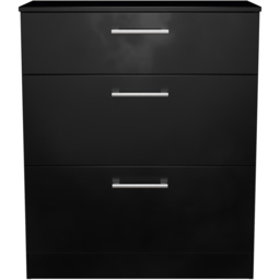 Crowndale Devon 3 Piece Black Matt Bedroom Furniture Set - Wilko - thumbnail 6
