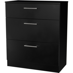 Crowndale Devon 3 Piece Black Matt Bedroom Furniture Set - Wilko - thumbnail 7